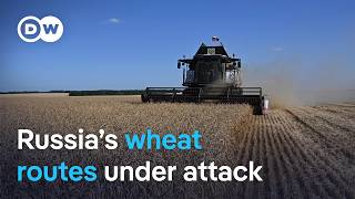 YouTube video thumbnail: Russia’s Grain Exports Under Pressure: Ukraine Targets key Shipping Routes