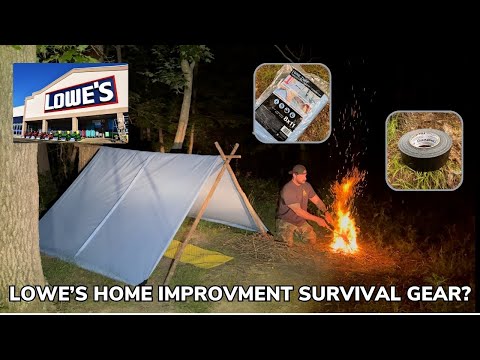 Solo Overnight Using Lowes Survival Gear in the Woods