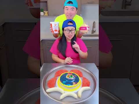 Ice cream challenge! 🍨 random fruits vs FNAF cake #funny  #shorts
