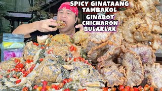 Spicy Ginataang Tambakol & Ginabot Crispy Chicharon Bulaklak Mukbang Pinoy Mukbang