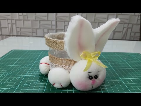 Lembrancinha de Páscoa - Coelhinho com Reciclagem - Fácil de fazer!