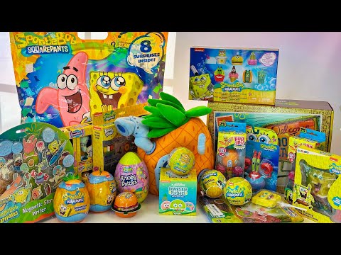 ASMR 50 minutes SPONGEBOB SquarePants Oddly Satisfying Unboxing | Over 40 Toy Surprises | No talking