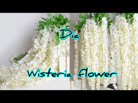 Diy wisteria flowers | Artificial wisteria flower | Fake plant | How to make wisteria flower