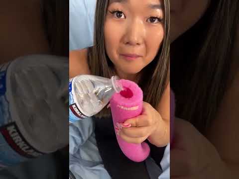 Girl gets boyfriend in the face with pump prank! #shorts