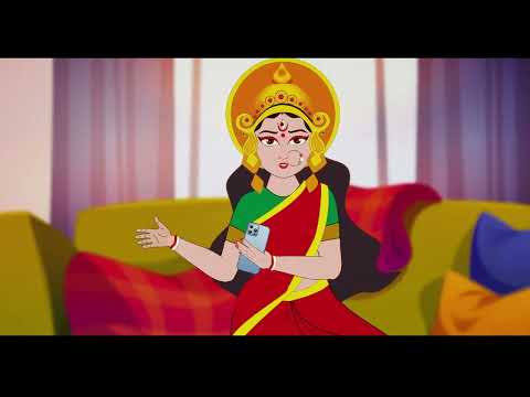 মা দুর্গার বাড়ি আসার Planning | Durga Puja Cartoon Bangla | বাচ্চাদের কার্টুন