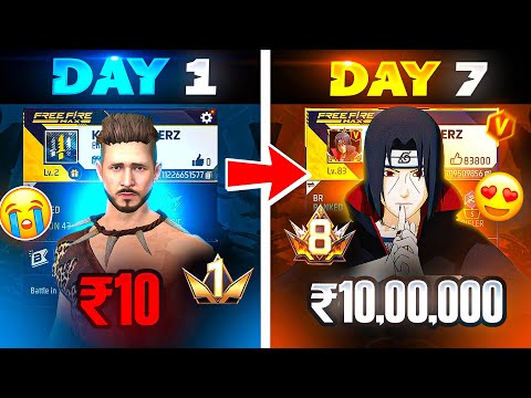 Transforming โน10 Noob ID into Level 8 PRIME ID in Just 7 Days ๐ฑ โ Garena Free Fire