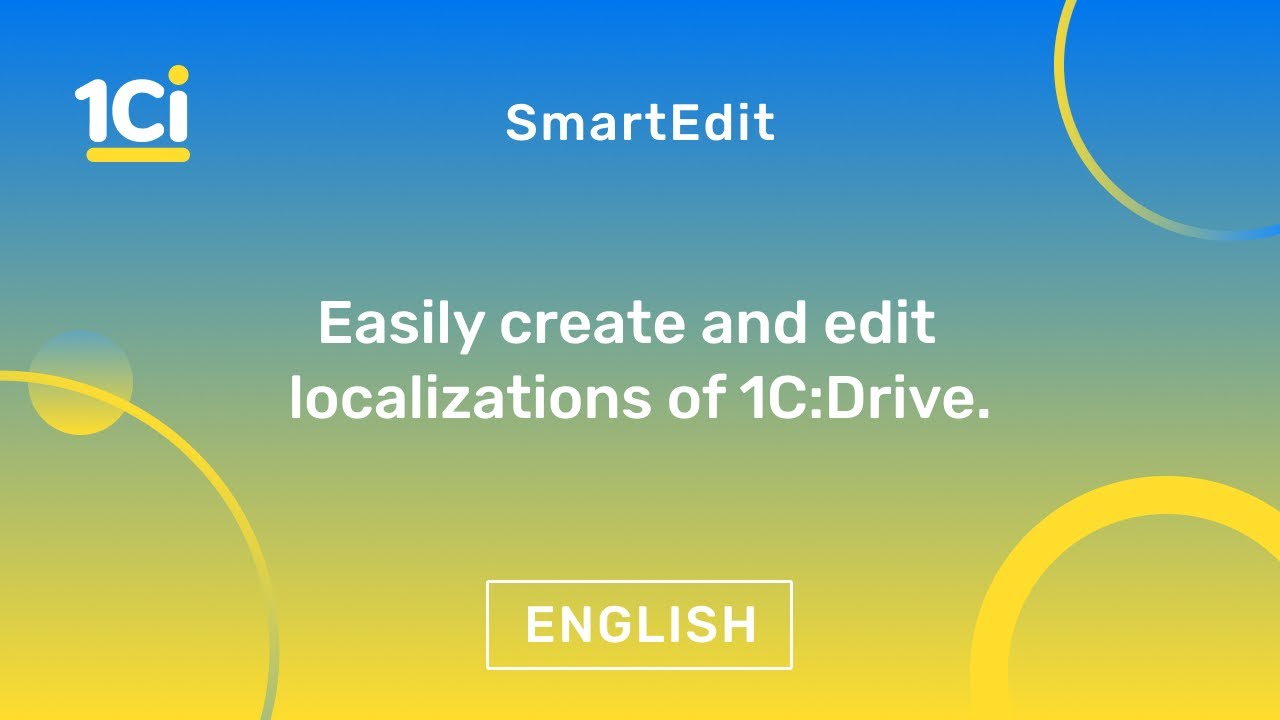 1Ci SmartEdit Demo. Edit and Perform Localizations of 1C:Drive. | 15.10.2020

1Сi SmartEdit is an easy-to-use tool created exclusively for 1Ci partners to perform and edit localizations of 1C:Drive user ...