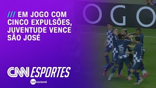 Juventude vence São José em jogo com cinco expulsões | LIVE CNN