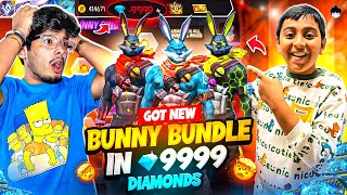 Spending 7777 Diamonds 💎 in New Bunny Event 😍| 9 year old subscribers Noob Id - free fire 