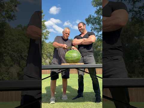 How Giga Chad cuts watermelon 🗿 #gigachad