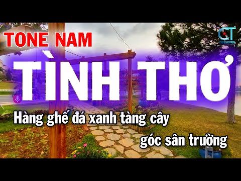 karaoke tình thơ tone nam | karaoke làng hoa