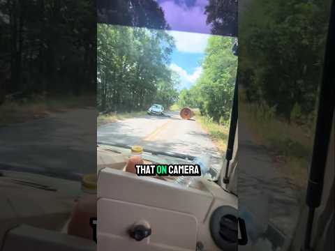 Road Roller Breaks Loose and Slams Into Oncoming Car! 😱