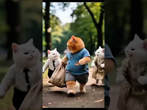the difficulty of living without parents #cat #cats #shorts #trending #funnycats #catai