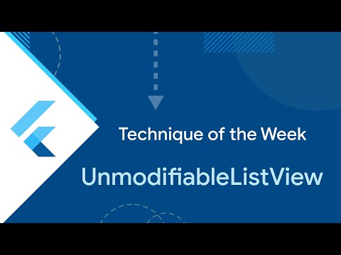 UnmodifiableListView (Technique of the Week)