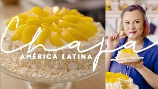 CHAJÁ (Bolo uruguaio) - Pão de ló com doce de leite e pêssego | Latinoamérica