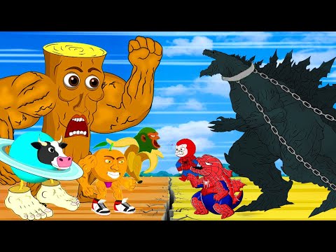 Rescue GODZILLA Vs All Brainrot Anime Animals But They All Normal part 5