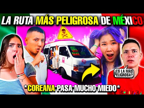 COREANA VIAJA en LA RUTA MÁS PELIGROSA de MÉXICO🇲🇽 **PASA MIEDO** MIS SOBRINOS REACCIONAN