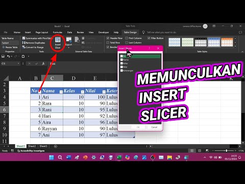 Cara Memunculkan Insert Slicer di Microsoft Excel (Tutorial di Komputer)