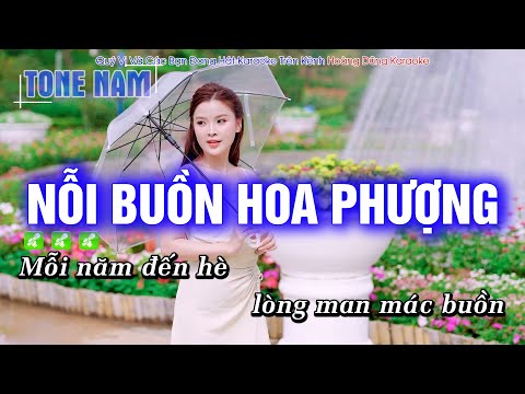 Karaoke Nỗi Buồn Hoa Phượng (Tone Nam) Beat Công Tuấn Phối Mới Cực Hay – Hoàng Dũng Karaoke