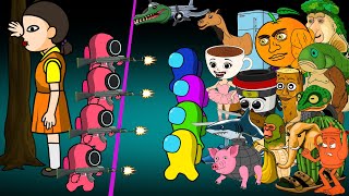 어몽어스Among Us VS Italian Brainrot in SQUID GAME 3 | Funny Among Us Animation