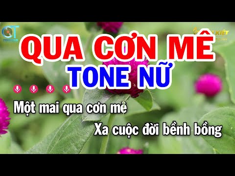 Karaoke Qua Cơn Mê Tone Nữ Am || Nhạc Sống Mới || Karaoke Tuấn Kiệt