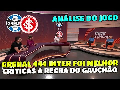 INTERNACIONAL JOGOU MELHOR QUE O GRÊMIO COM MAIS FINALIZAÇÕES GRÊMIO COM MUITAS BOLAS  LONGAS,