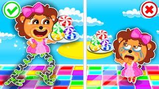 Lion Family | Long Legs vs Short Legs | Cartoon for Kids