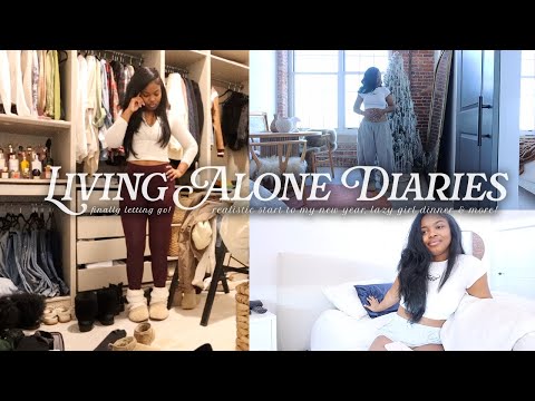 living alone diaries | finally letting go! realistic start to my new year, lazy girl dinner & more!