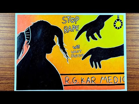 Stop Rape Drawing / Stop Rape Poster Drawing / Moumita Rape Case Drawing / Kolkata Doctor Drawing