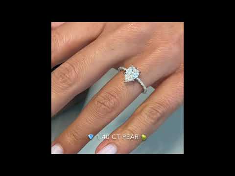 1.4 ct Pear Shape Diamond Engagement Ring
