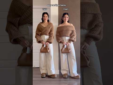 THIS OR THAT? Subscribe for more! #ootd #fashionhacks #fashion #fashiontips #fallfashion #cardigan