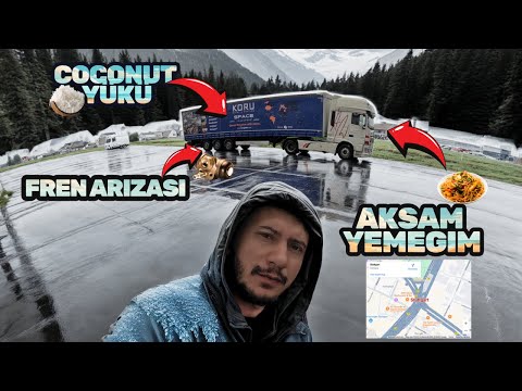 800 KG COCONUT KREMASI YÜKÜ / FREN SİLİNDİRİ ARIZASI / NOODLE YAPTIM / DAF TIR VLOG
