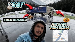 800 KG COCONUT KREMASI YÜKÜ / FREN SİLİNDİRİ ARIZASI / NOODLE YAPTIM / DAF TIR VLOG