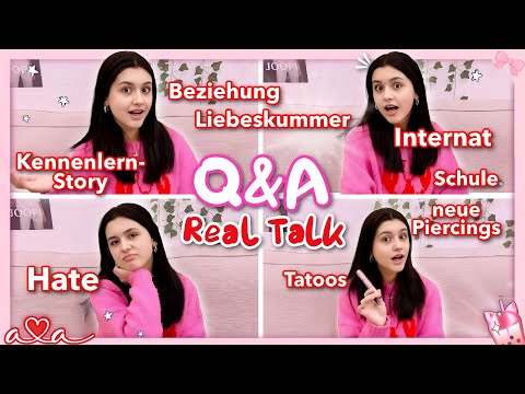 mega ehrliches Q&A! 🎀 mein Freund?!, Internat Update, Piercings, Tatoos & Liebeskummer | REAL TALK