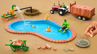 Diy Mini Bricks Swimming Pool Construction Science Project @sanocreator 