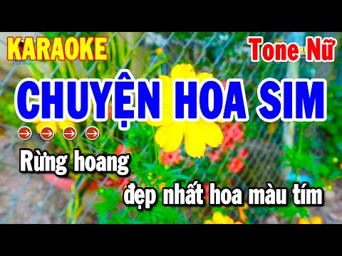 Chuyện Hoa Sim Karaoke Tone Nữ Nhạc Sống Rumba Dễ Hát 2025 Mới | Thanh Hải