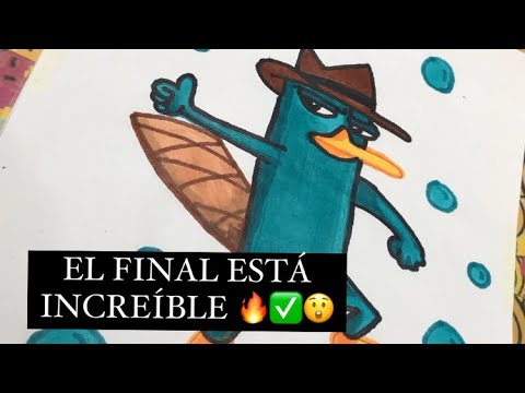 🔴✅Mira el final !! 😲 .. dibujando a perry de una manera fácil 🔥✅