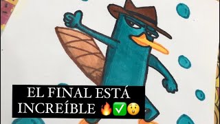 🔴✅Mira el final !! 😲 .. dibujando a perry de una manera fácil 🔥✅
