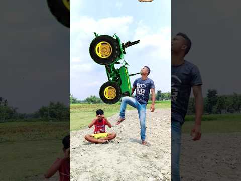 Flying 🚜 Tractor & alto car 🚗 Punch vs baby crying vfx funny short video
