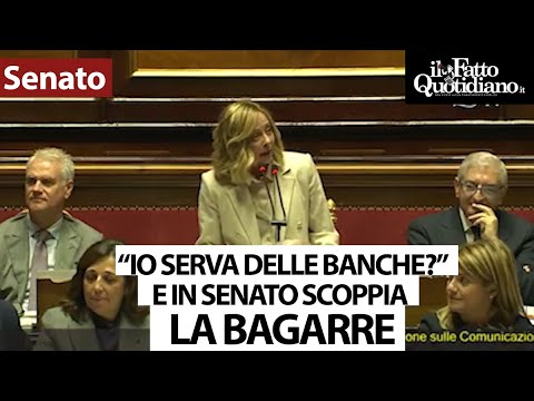 "Io serva delle banche?", bagarre in Senato tra Meloni e il M5s: La Russa costretto a intervenire