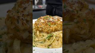 Crab Cake Alfredo #makeithappen #food #cooking
