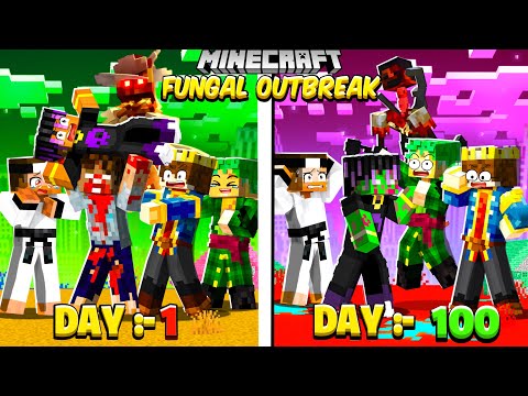 PART 2 - 100 Days In FUNGAL OUTBREAK WORLD in Minecraft 😰