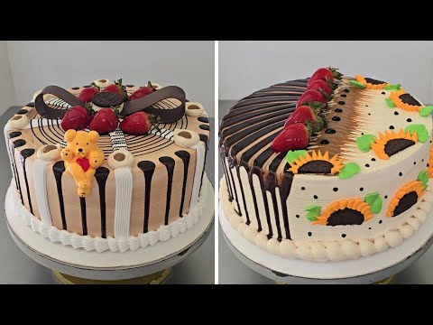 ideas bellisimos para decorar pasteles con crema chantilly y chocolate