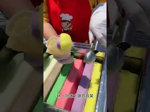 Ice Cream Rolls N1| ice cream | ice cream on Street-رول آيس ك#MyYouTubeRecipe#Shorts