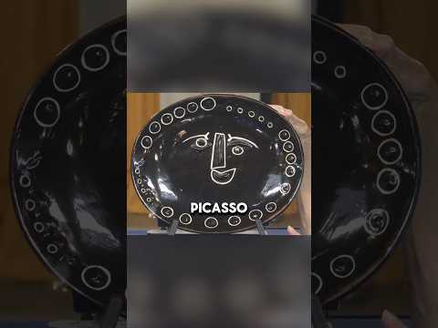 She Didn’t Know It Was a Picasso🤯 #antique #antiqueroadshow #rare #rarefinds #history #plate #shorts