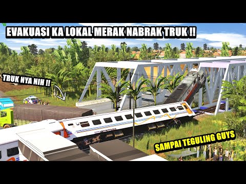 EVAKUASI KERETA LOKAL MERAK NABRAK TRUK DINAS LANGSIR