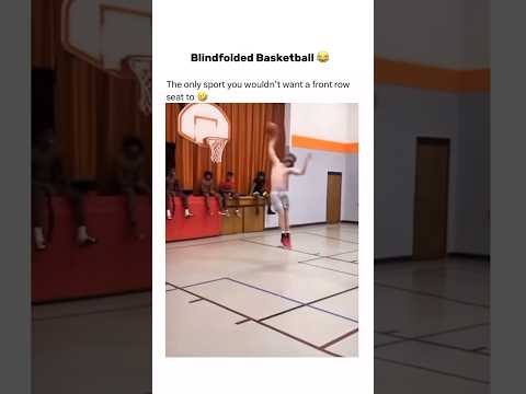 Blindfolded Basketball 😂 #basketball #hoops #funny #nba #trending #viralvideo