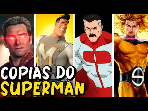 30 VARIANTES ( COPIAS ) DO SUPERMAN em outros Filmes / Animações / Quadrinhos