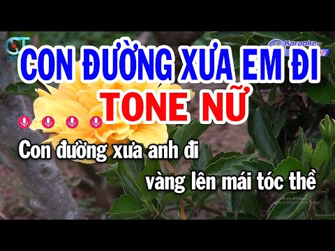 Karaoke Con Đường Xưa Em Đi Tone Nữ ( F#m ) Nhạc Sống Đồng Sen