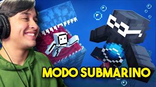 LAOS reacciona a MINECRAFT PERO EL AGUA SUBE de CALCE